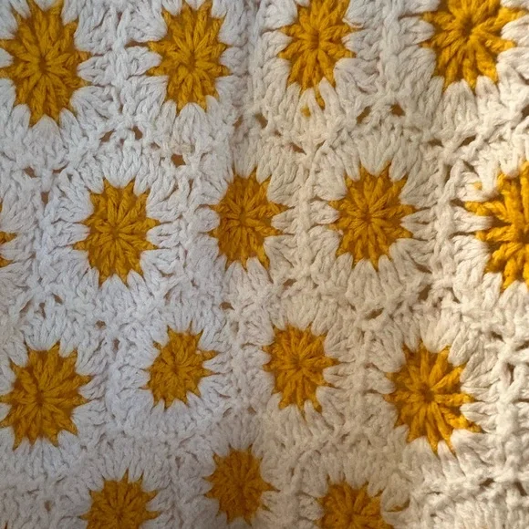 Tory Burch White and Yellow Crochet Midi Dress - Picture 4 of 7